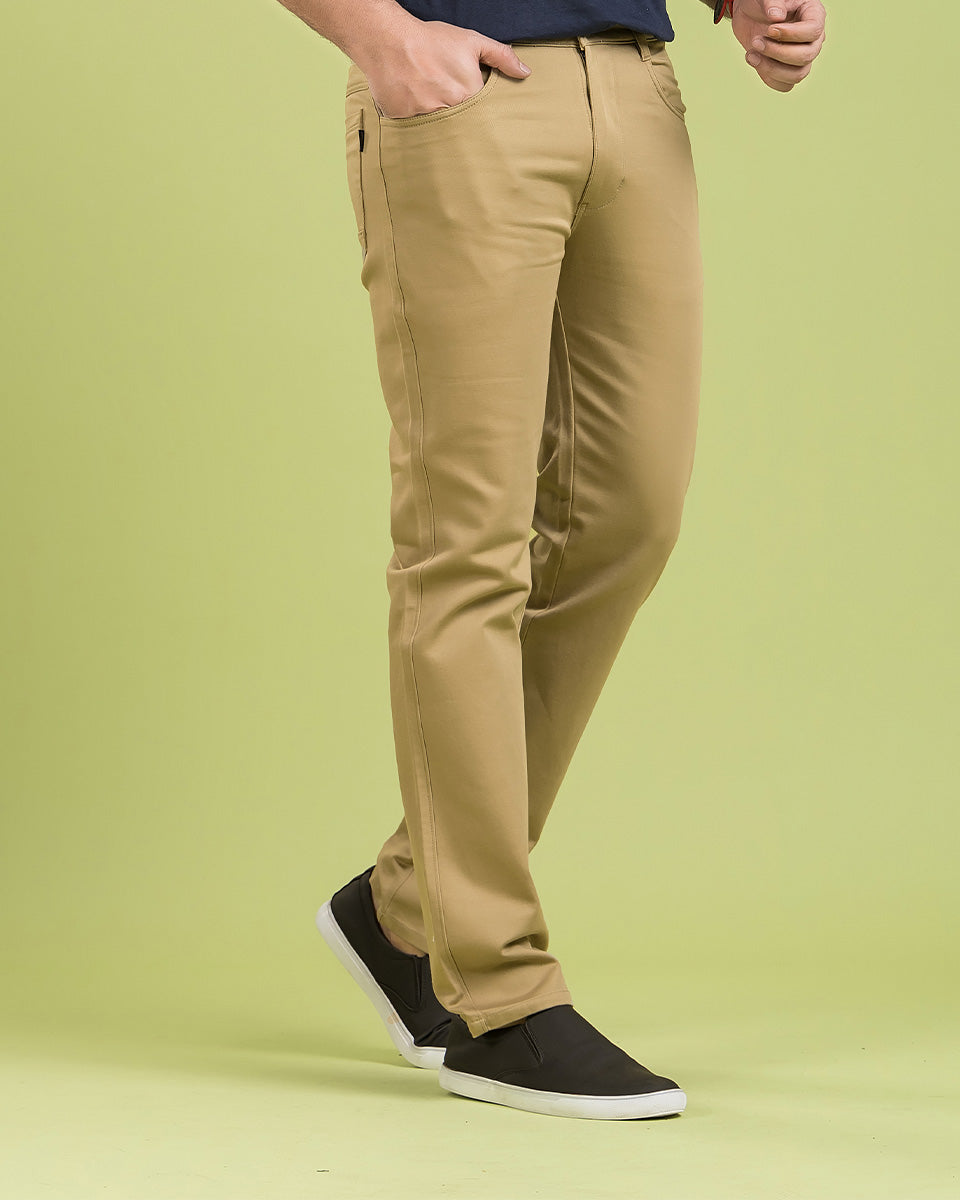 Cotton Jeans Khaki