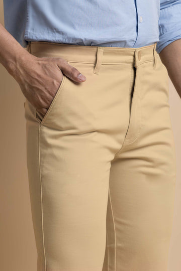 Cotton Trousers / Chinos - Beige