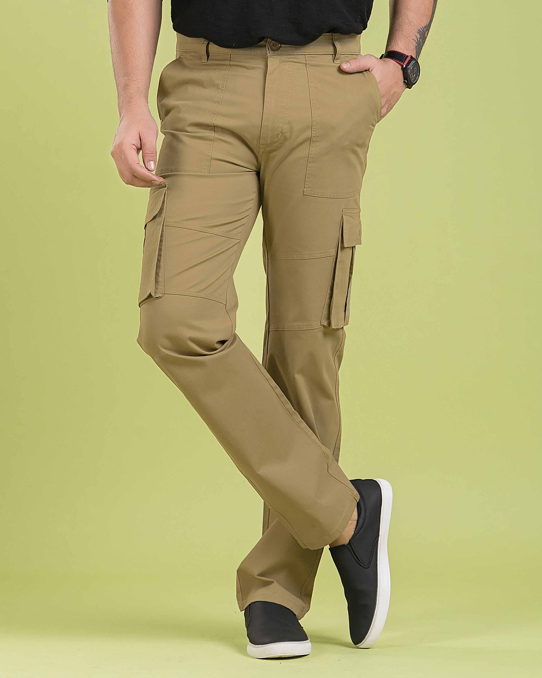 Twill cargo - Khaki Green
