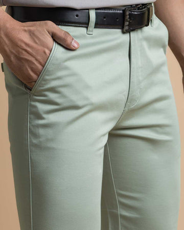 Cotton Trousers / Chinos - Metal Green