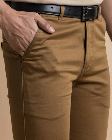 Cotton Trousers / Chinos - Brown