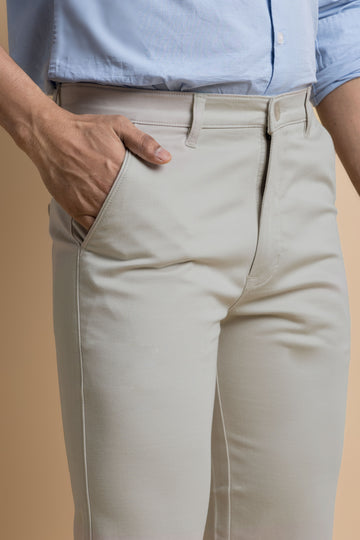 Cotton Trousers / Chinos - Steel Grey