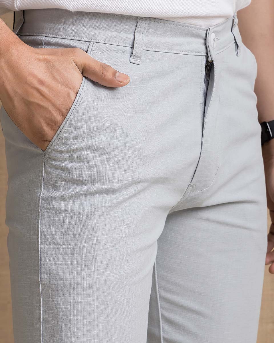 Linen Pants - Icy Mint Blue