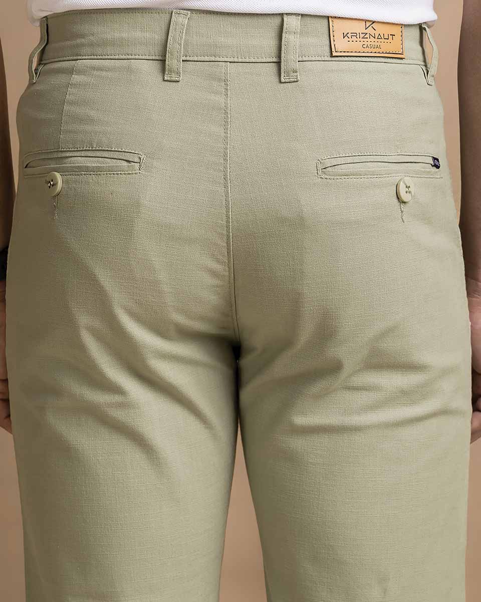 Linen Pants - Earthy Green